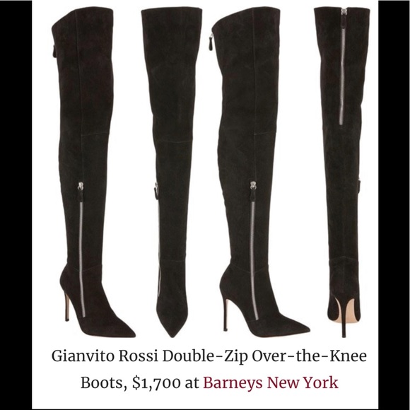 Gianvito Rossi otk black suede double zip boots 36 - Picture 2 of 11